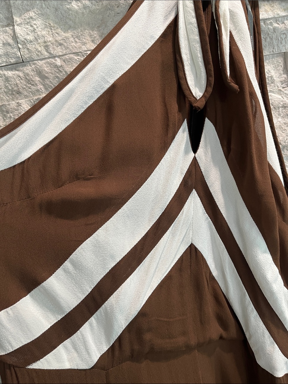 Anthropologie BrownHalter Maxi Dress Sz-6 - Picture 8 of 15